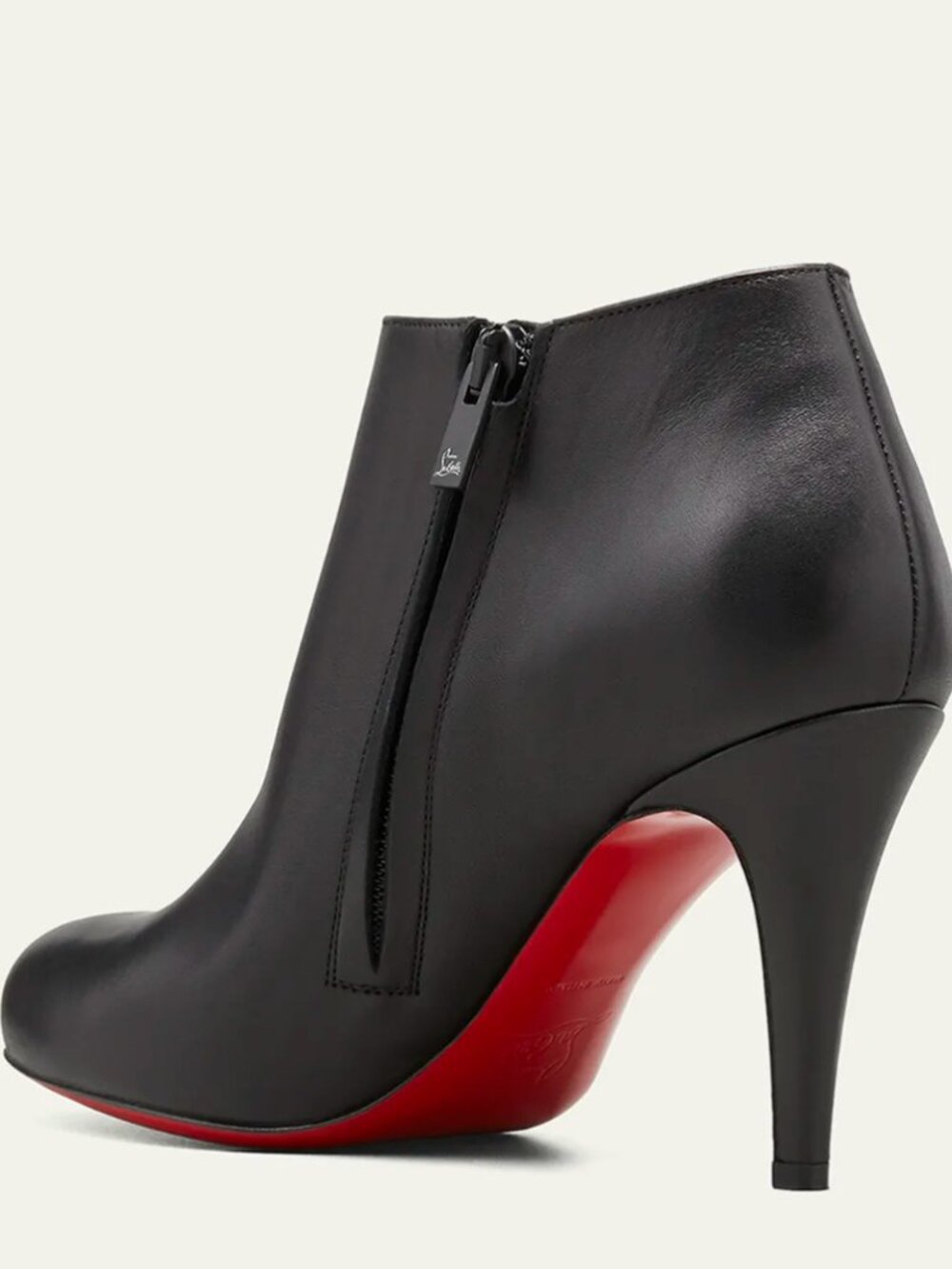 Christian Louboutin Belle Leather Red-Sole Ankle Booties Black Classic - Picture 9 of 9
